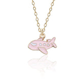Enamel Colorful Airplane Air Plane Necklace
