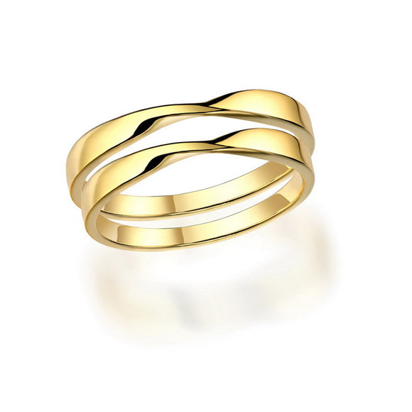 Minimalist stacking Wedding Band Engagement Wedding Ring